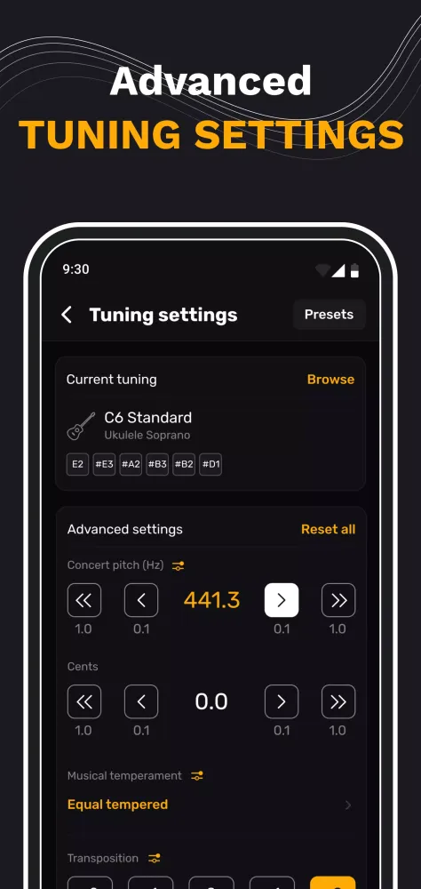 Скриншоты Perfect Ukulele Tuner