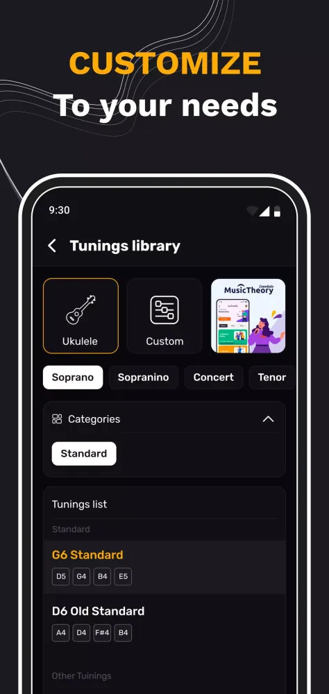 Скриншоты Perfect Ukulele Tuner