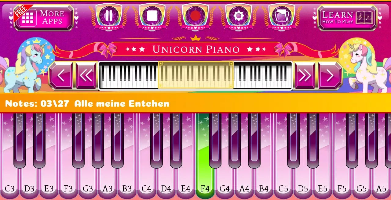 Unicorn Piano Screenshots