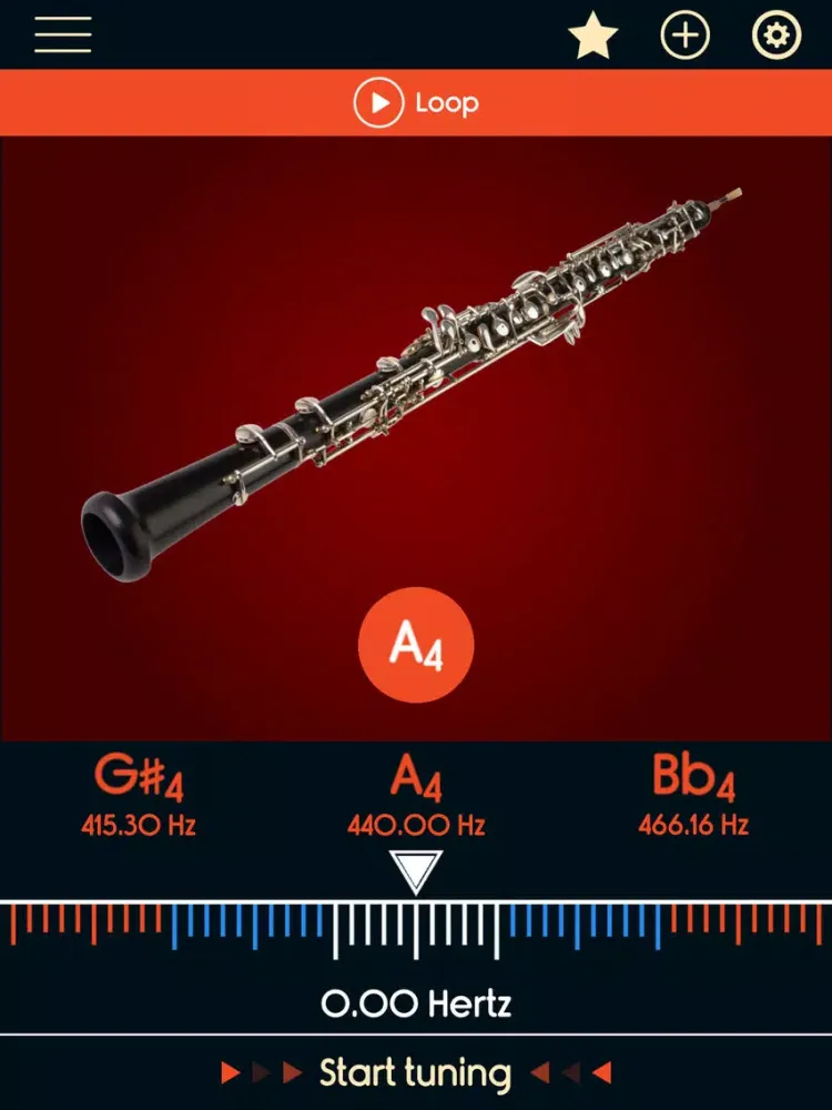Oboe Tuner iPad  スクリーンショット