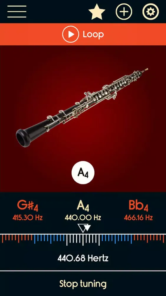 Oboe Tuner スクリーンショット