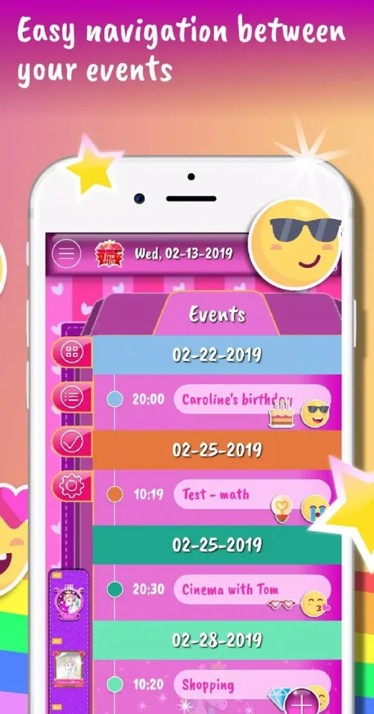 Unicorn Calendar Screenshots