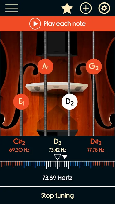 Double Bass Tuner Master スクリーンショット