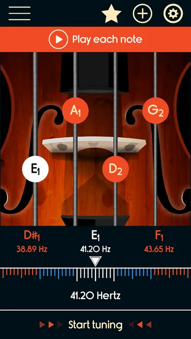 Double Bass Tuner Master スクリーンショット