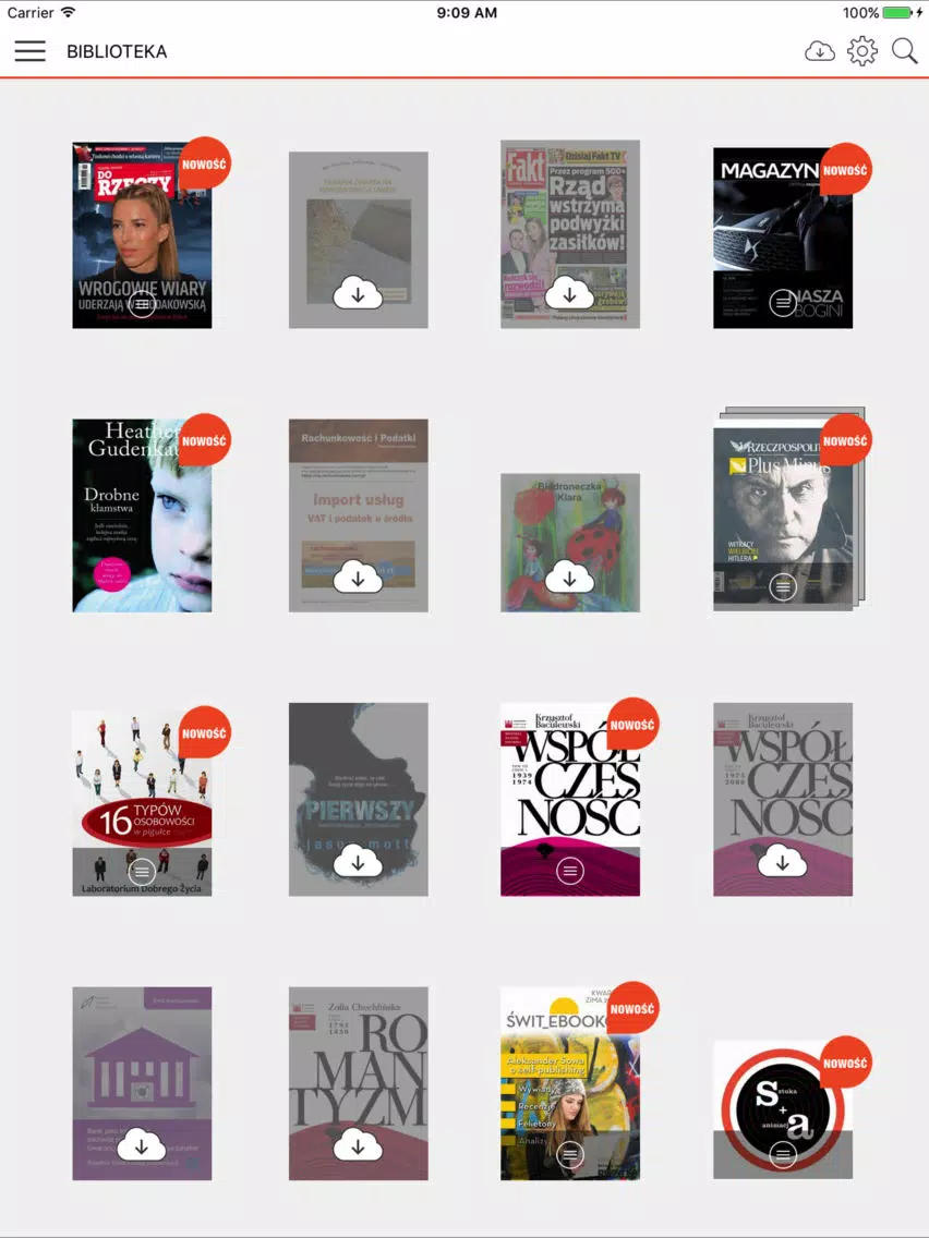Zrzuty ekranu Nexto Reader iPad 