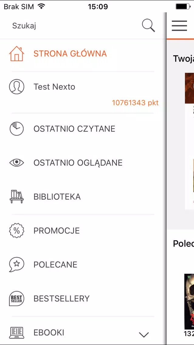 Zrzuty ekranu Nexto Reader