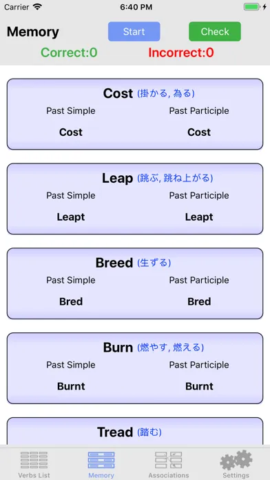 英語の不規則な動詞 - iVerbs应用截图