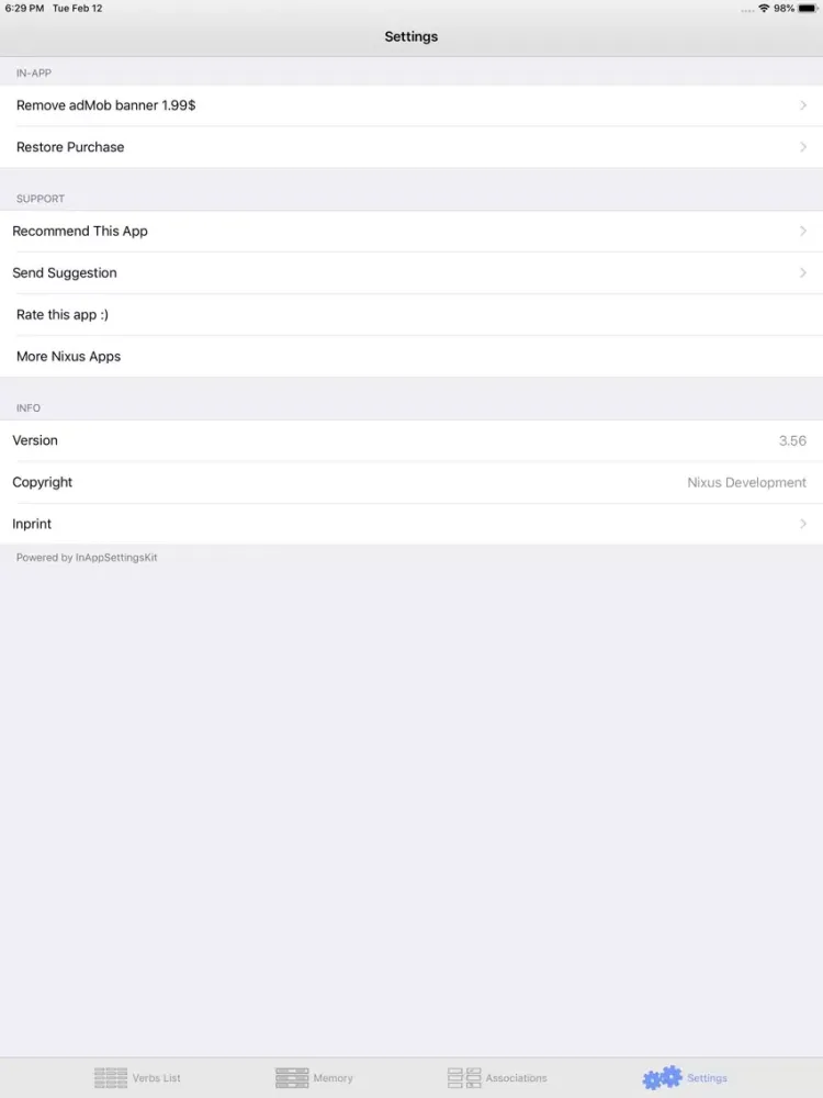 不规则动词 - ENG - iVerbs iPad  Screenshots