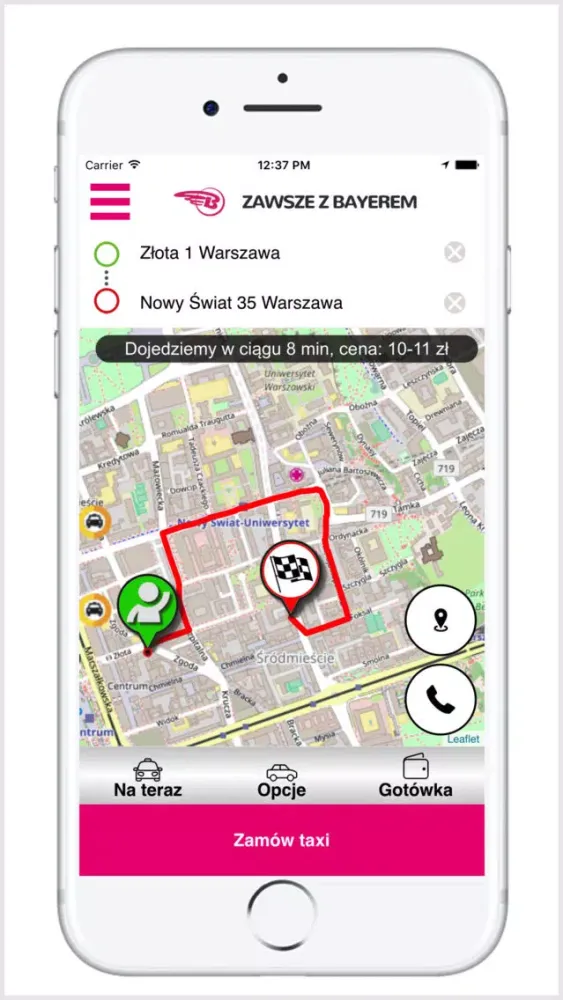 BAYER TAXI Warszawa 22 19 667 Screenshots