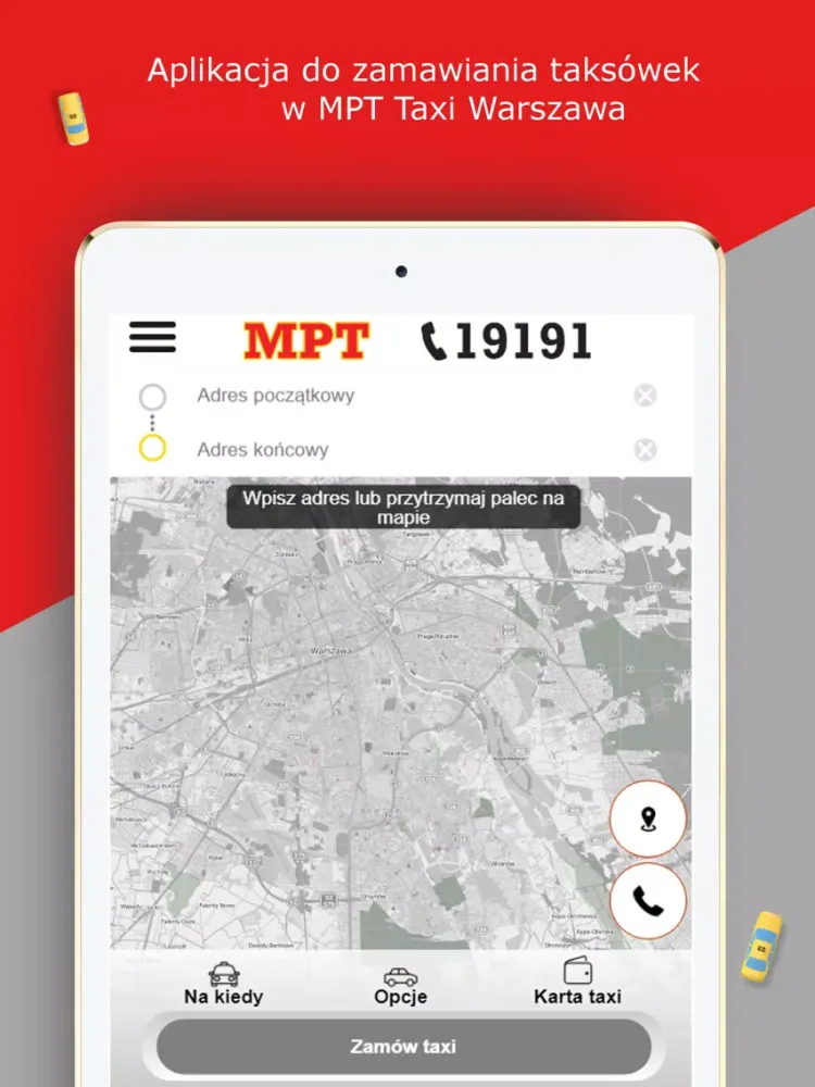ภาพหน้าจอของ MPT TAXI Warszawa 19191 iPad 