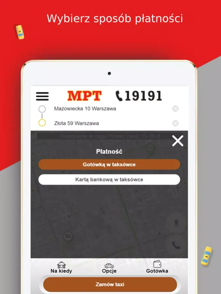 ภาพหน้าจอของ MPT TAXI Warszawa 19191 iPad 