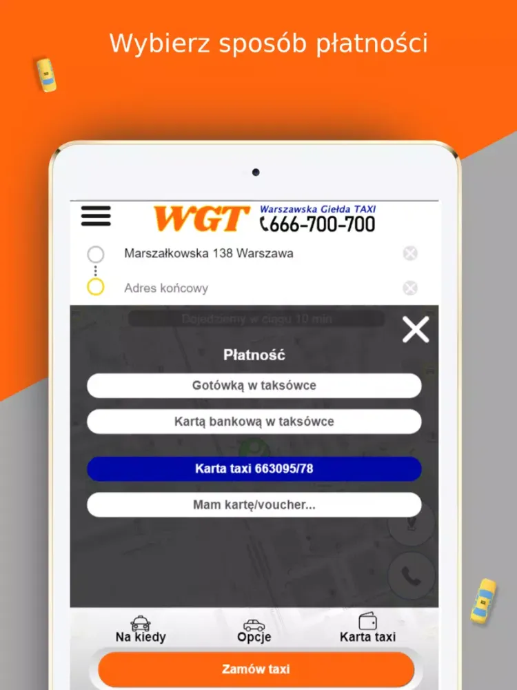 WGT Warszawska Giełda Taxi iPad  স্ক্রিনশট