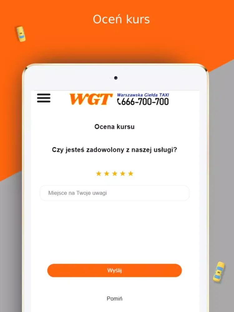 WGT Warszawska Giełda Taxi iPad  স্ক্রিনশট