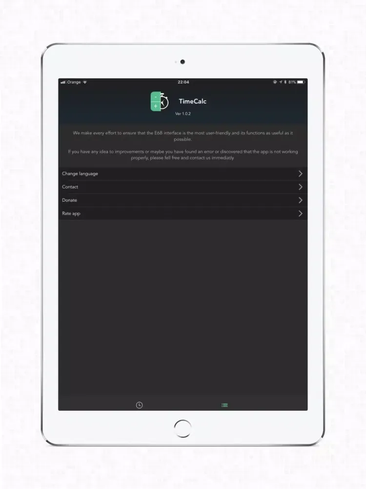 Pajlot TimeCalc iPad  स्क्रीनशॉट