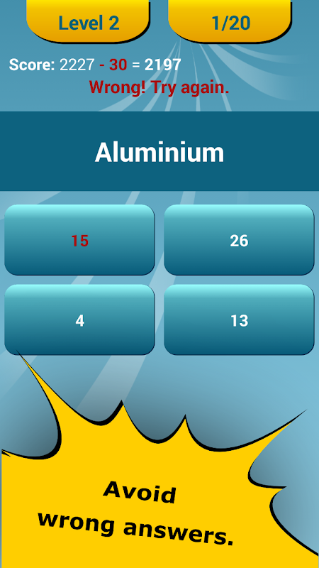Periodic Table Quiz Screenshots