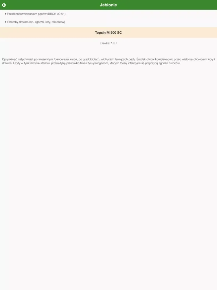 Program Ochrony Sadów iPad 應用截圖