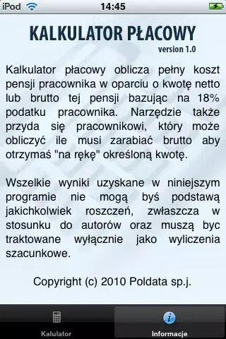 Kalkulator płacowy سکرین شاٹس