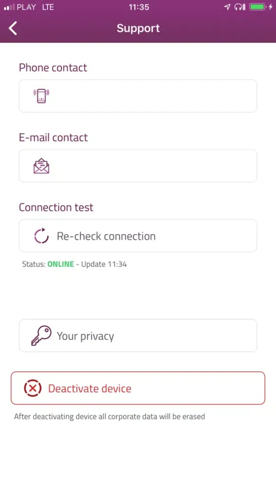 Proget سکرین شاٹس