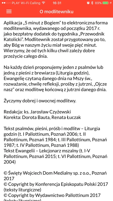 Zrzuty ekranu 5 minut z Bogiem