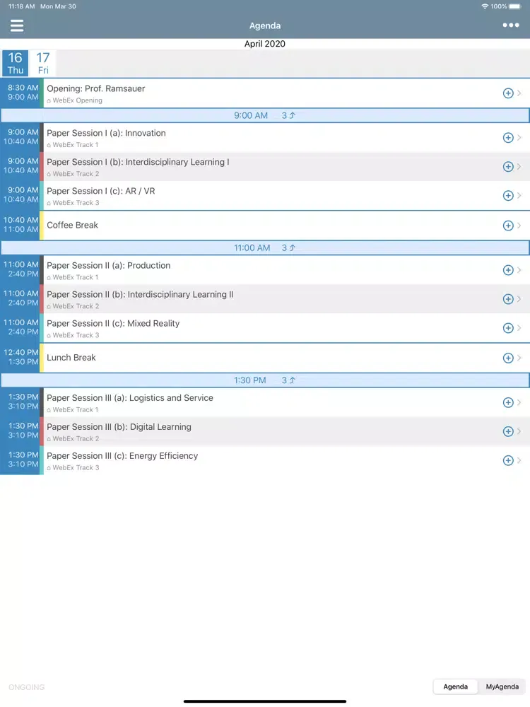 CLF 2020 iPad 應用截圖
