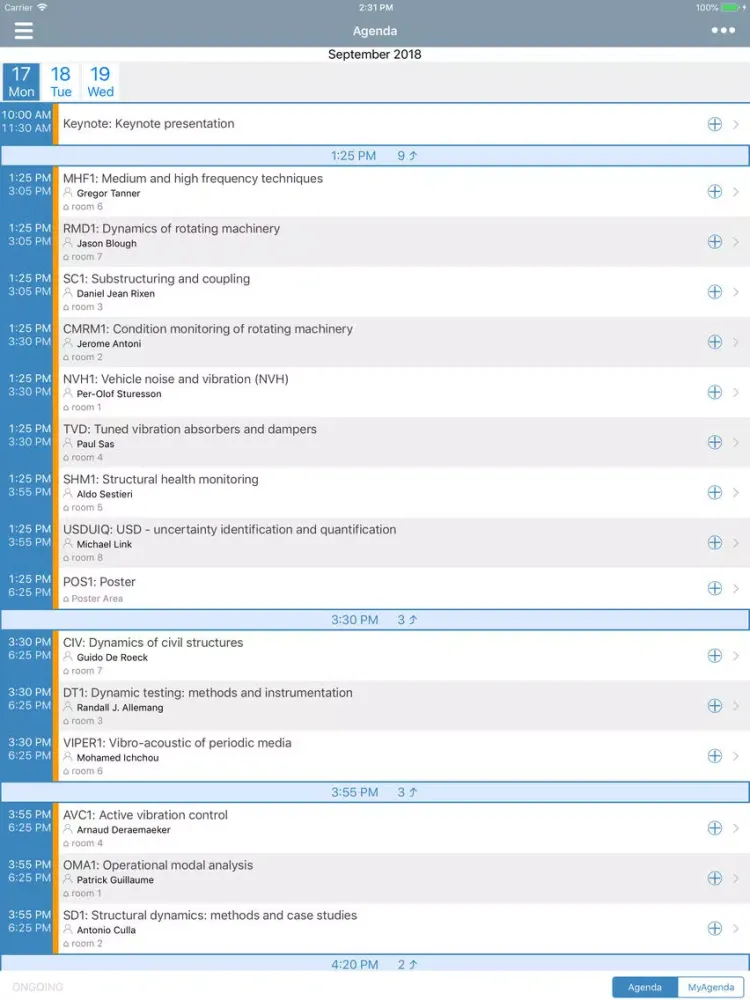 ISMA-USD 2018 iPad  Screenshots