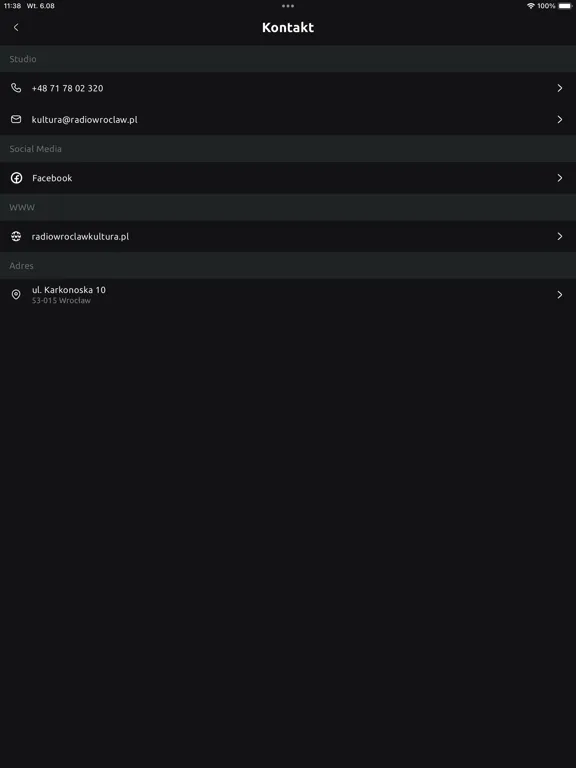 Capturas de pantalla de Radio Wroclaw Kultura iPad 