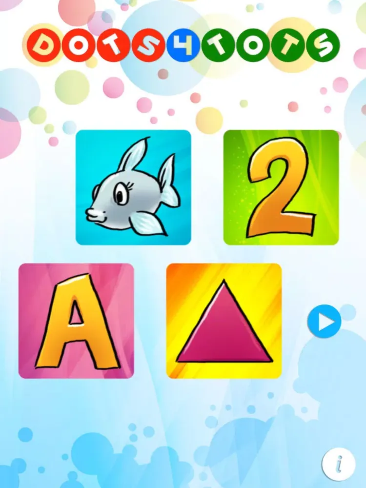 Ảnh chụp màn hình của Dots for tots Free - teach toddlers to draw, count and alphabet iPad 
