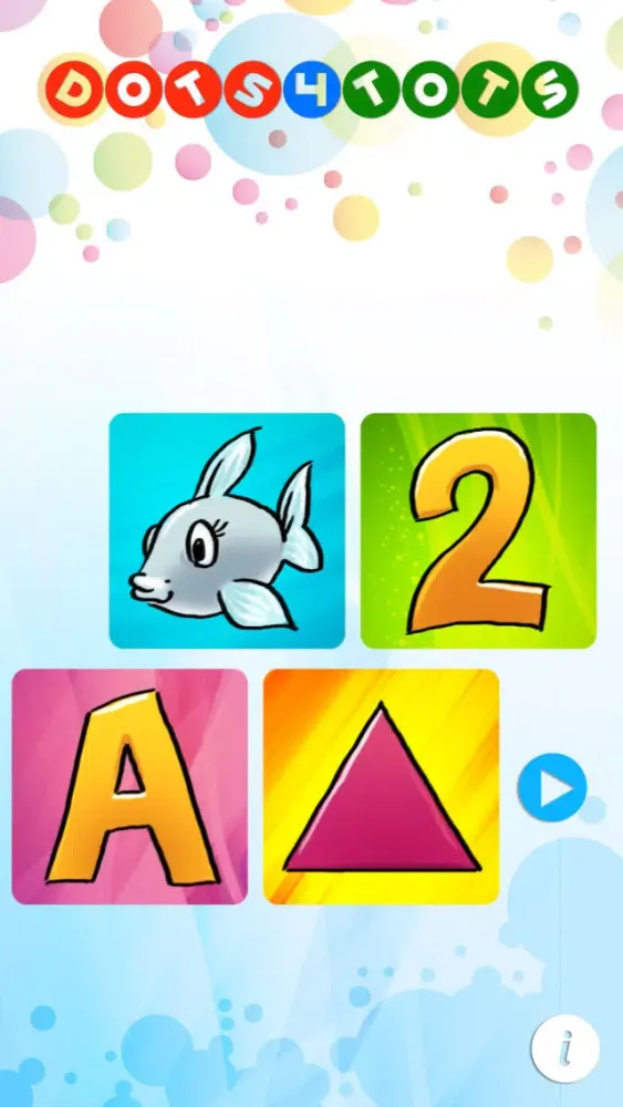 Ảnh chụp màn hình của Dots for tots Free - teach toddlers to draw, count and alphabet