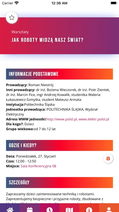 Captures d'écran de Śląski Festiwal Nauki KATOWICE