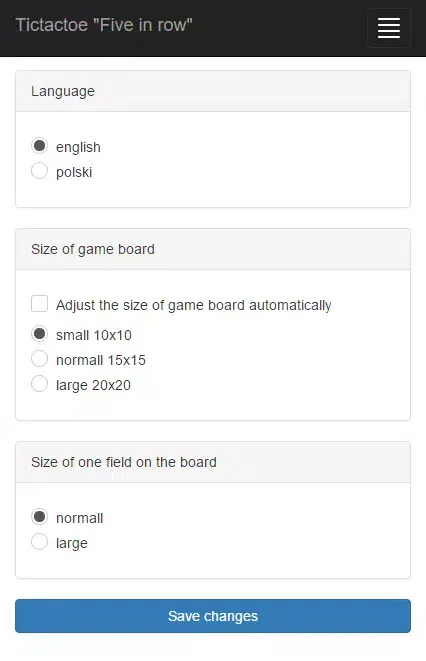 Tic Tac Toe "Five in row" Screenshots