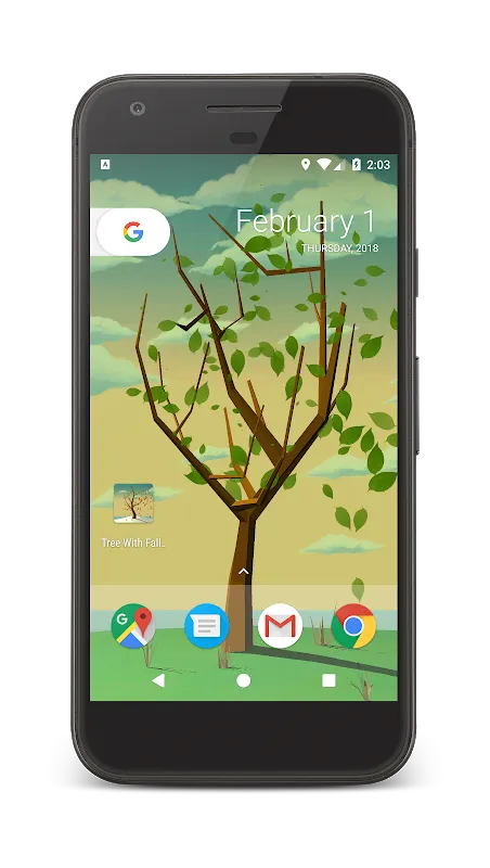 Tree With Falling Leaves Live Wallpaper应用截图
