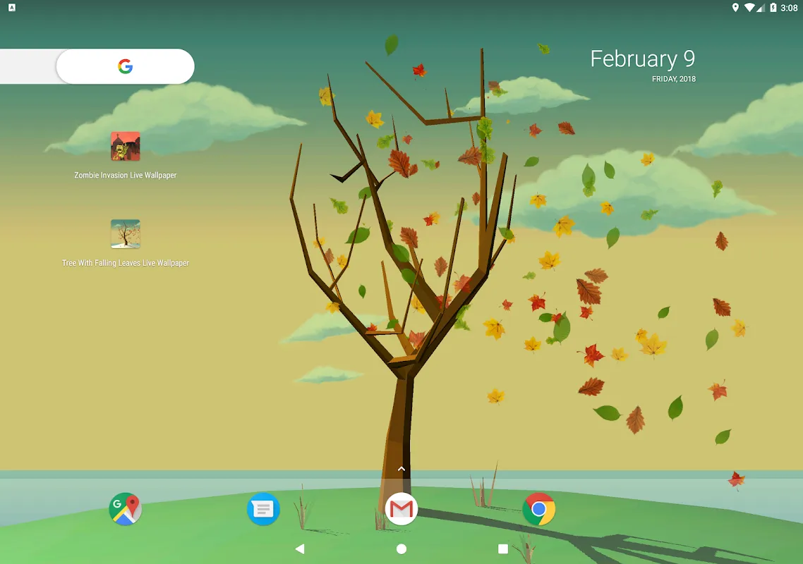 Tree With Falling Leaves Live Wallpaper应用截图