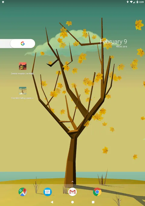 Tree With Falling Leaves Live Wallpaper应用截图