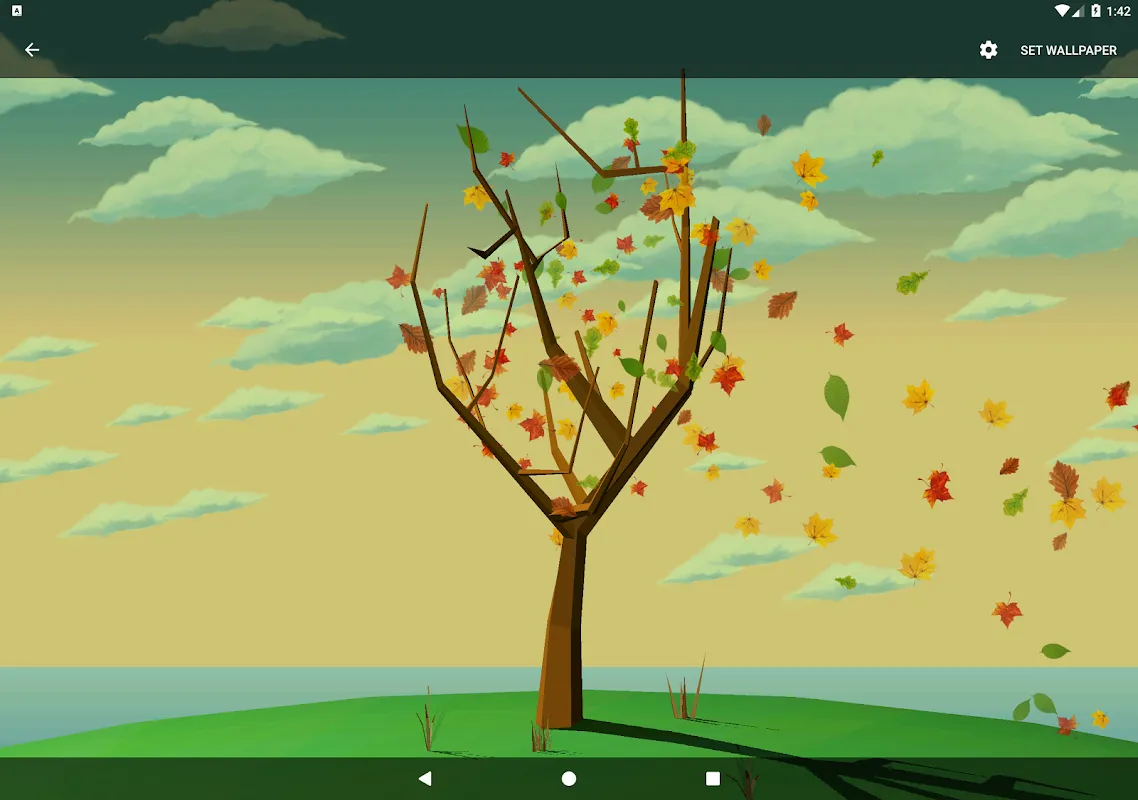 Tree With Falling Leaves Live Wallpaper应用截图