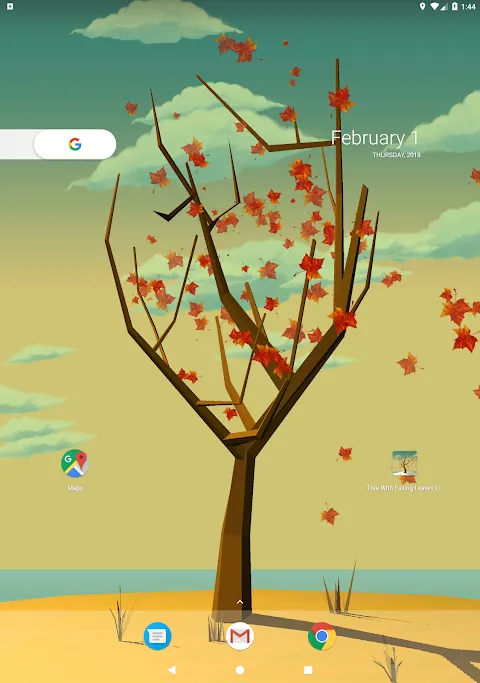 Tree With Falling Leaves Live Wallpaper应用截图