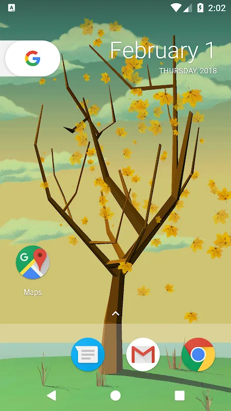 Tree With Falling Leaves Live Wallpaper应用截图