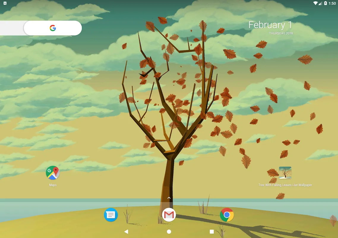 Tree With Falling Leaves Live Wallpaper应用截图