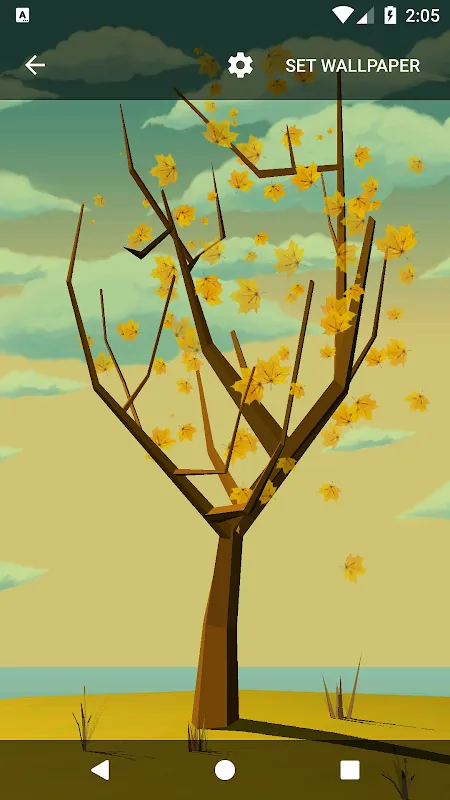 Tree With Falling Leaves Live Wallpaper应用截图