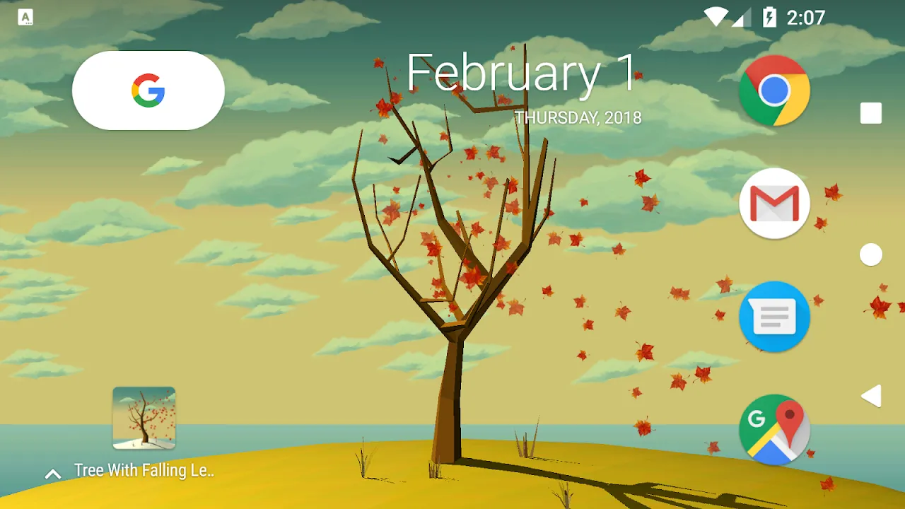 Tree With Falling Leaves Live Wallpaper应用截图