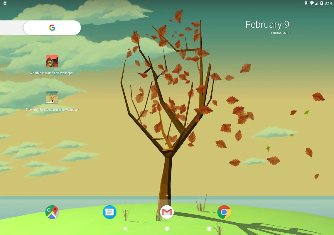 Tree With Falling Leaves Live Wallpaper应用截图