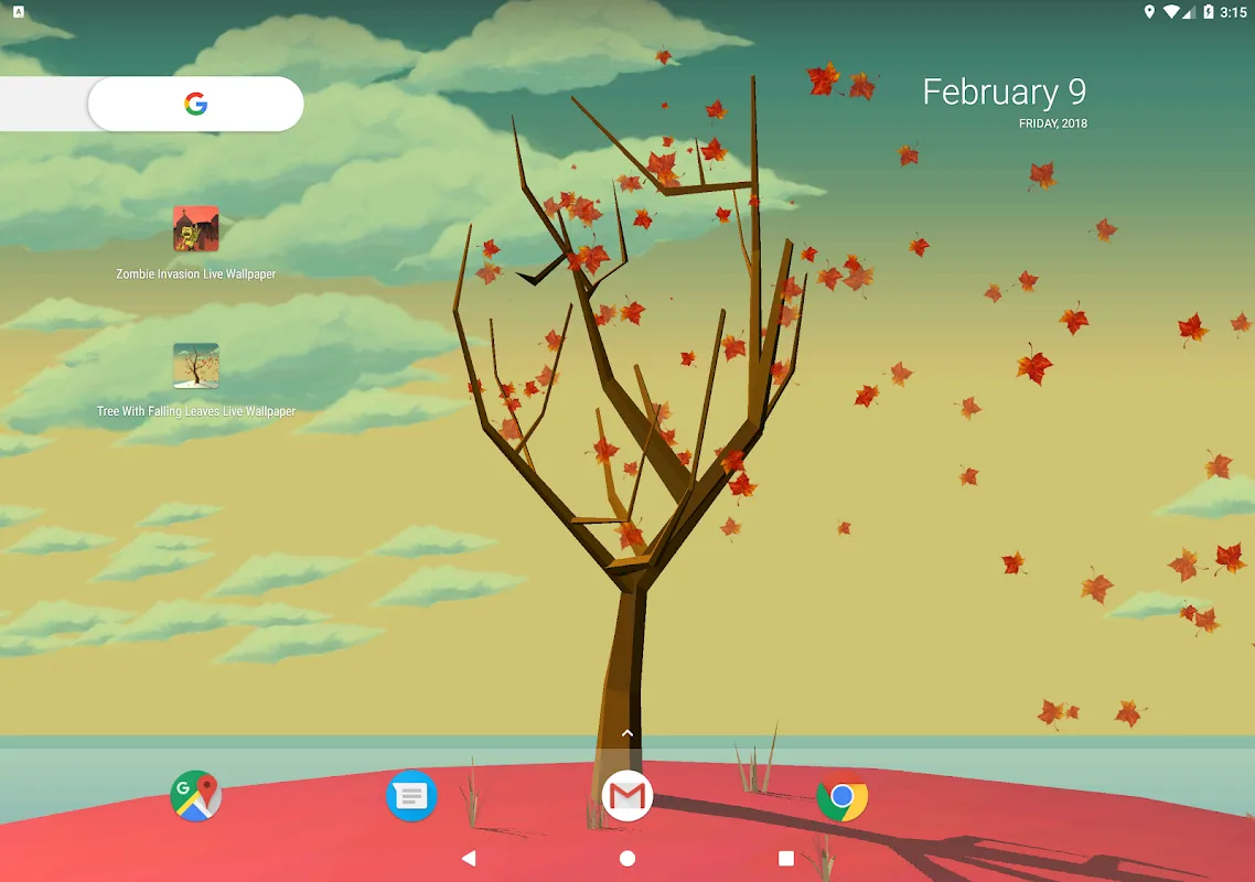 Tree With Falling Leaves Live Wallpaper应用截图