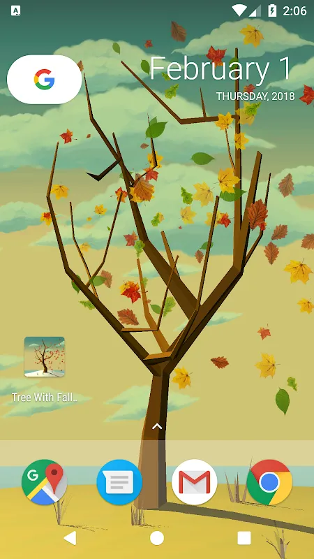 Tree With Falling Leaves Live Wallpaper应用截图