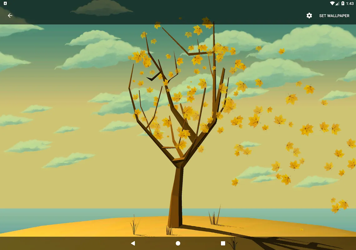 Tree With Falling Leaves Live Wallpaper应用截图