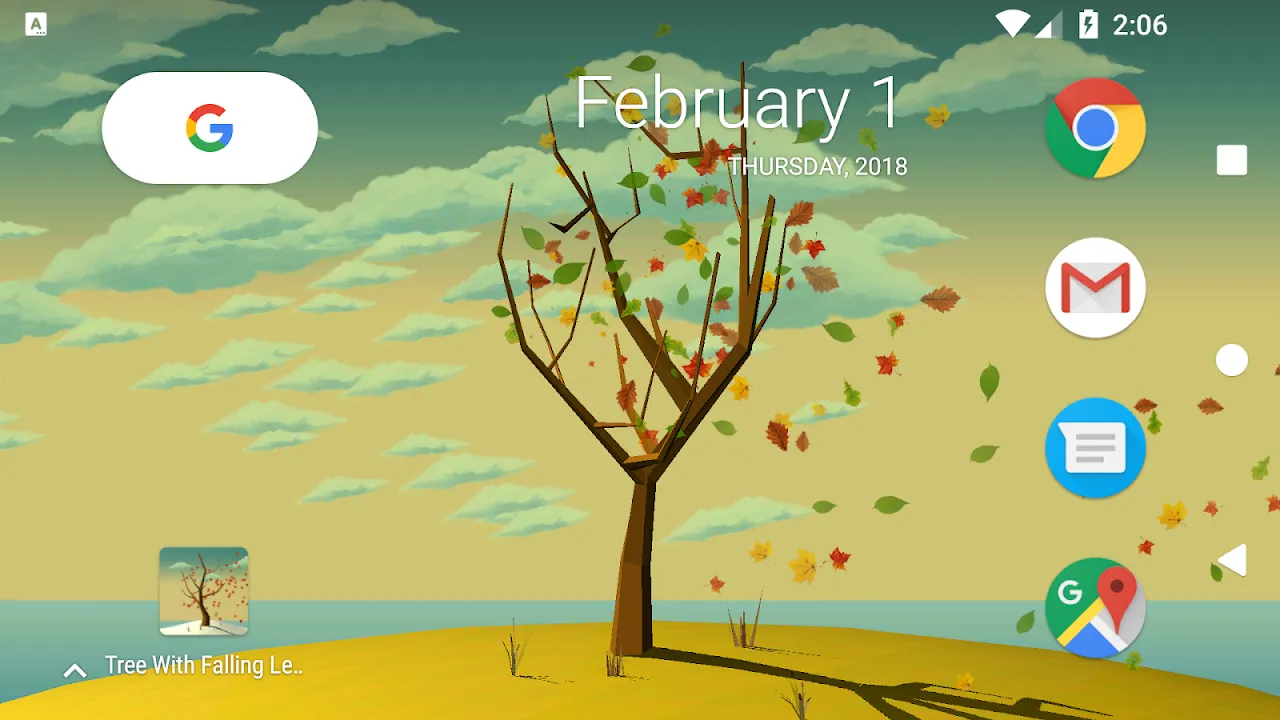 Tree With Falling Leaves Live Wallpaper应用截图