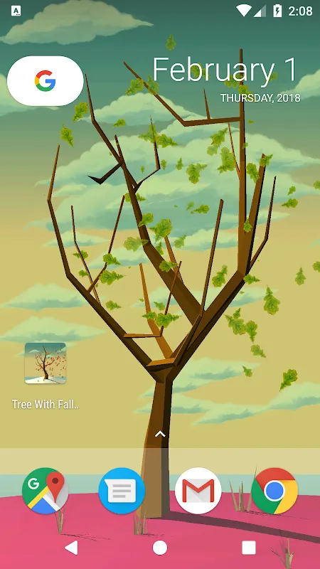 Tree With Falling Leaves Live Wallpaper应用截图