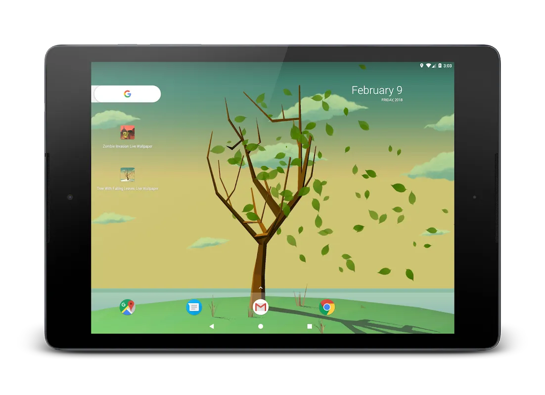 Tree With Falling Leaves Live Wallpaper应用截图