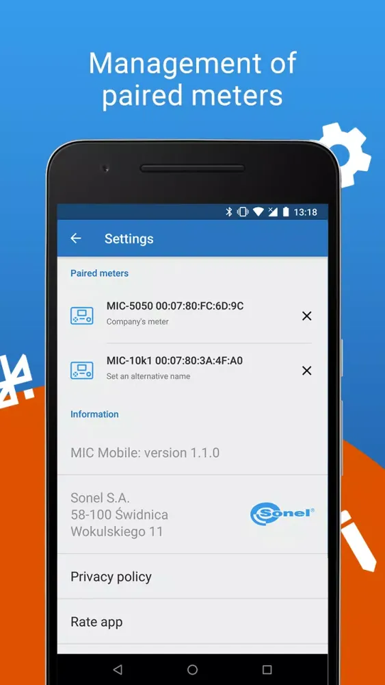 Sonel MIC Mobile Screenshots
