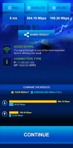 Zrzuty ekranu V-SPEED Speed Test