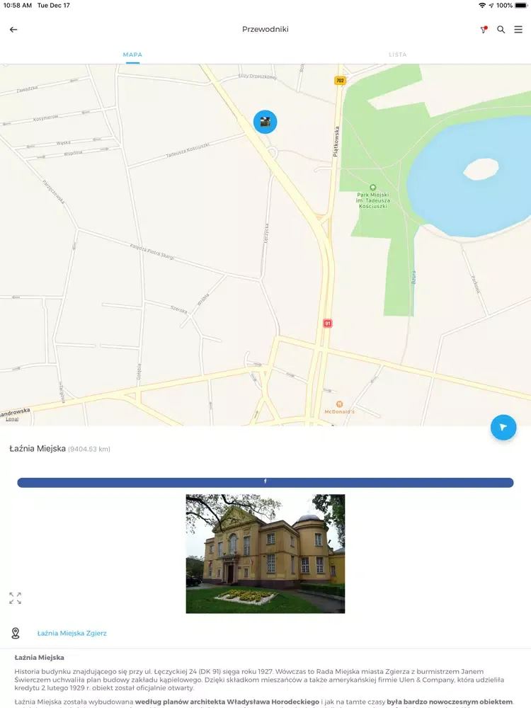 ภาพหน้าจอของ Miasto Zgierz iPad 