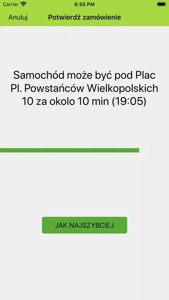 Tangkapan skrin Bacchus Taxi Zielona Góra
